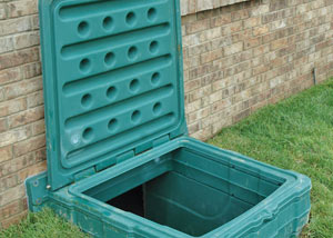 lockable crawl space access door installed in Cambridge