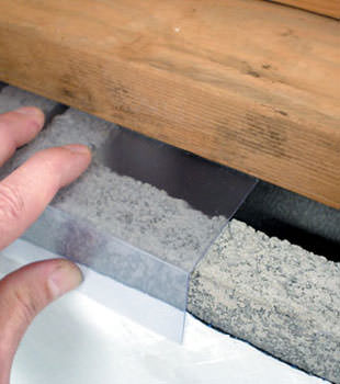 Block wall clear covering for wet crawl spaces in Malden