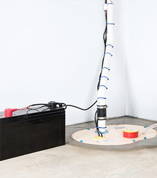 A sump pump installed in Revere by Basement Systems of New Hampshire